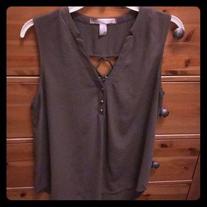 Olive Green High Low Tank